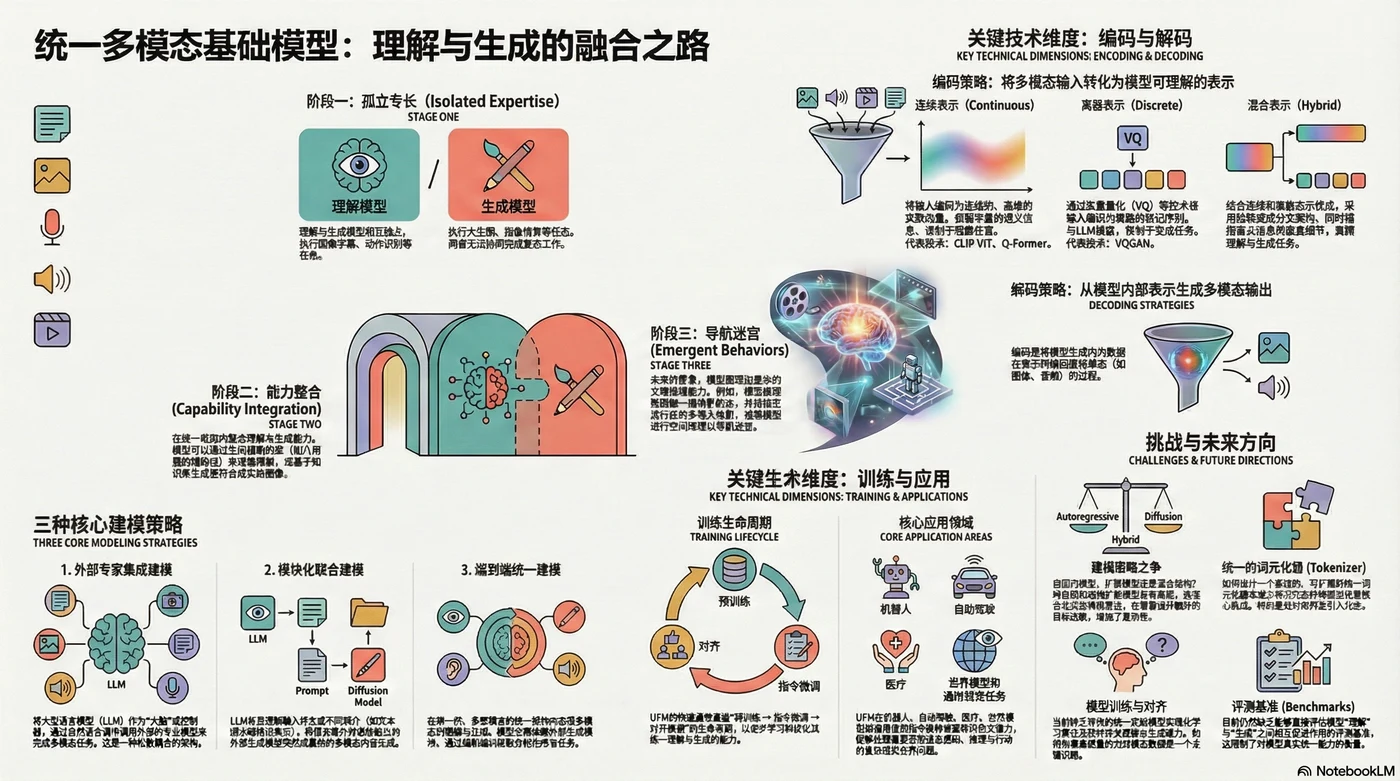 统一多模态基础模型：发展、架构与挑战的全面综述
