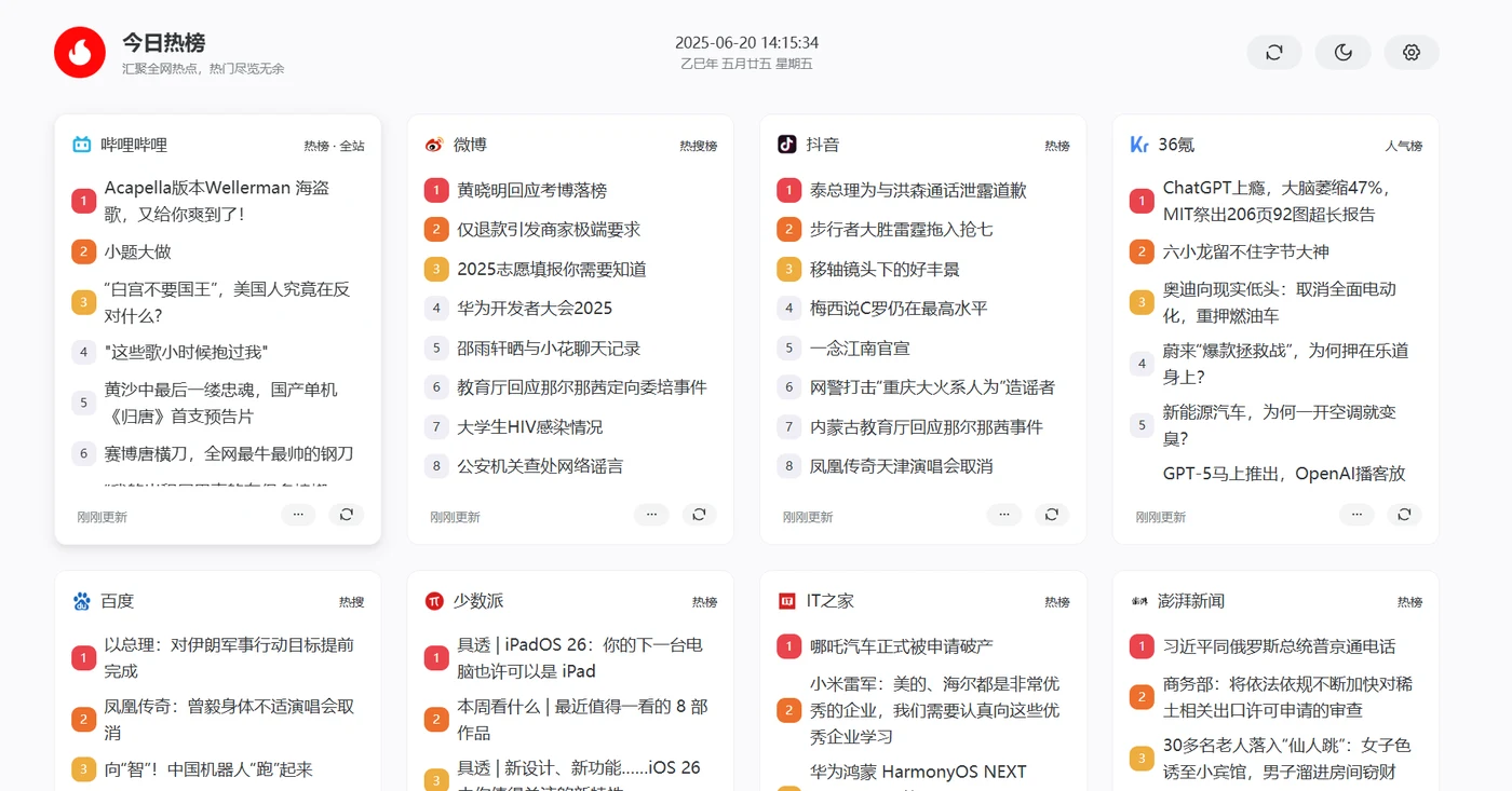 2.1 浏览热榜信息(Web 界面 80 端口)示意图